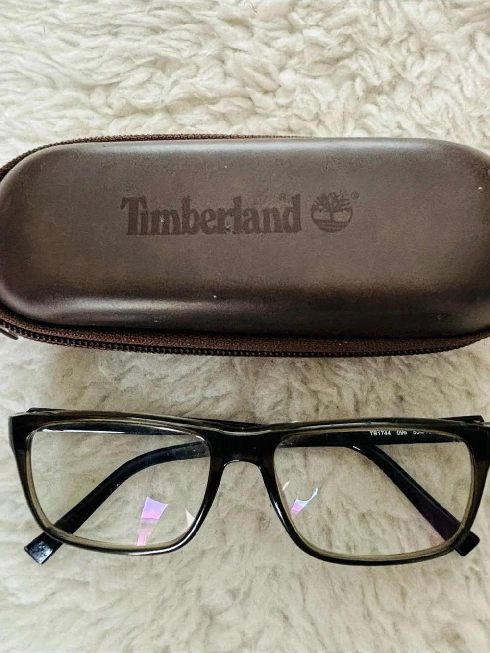 Timberland TB1744 096 Gray/Black Unisex Eyeglasses Frame only w/ Case 55x16 145